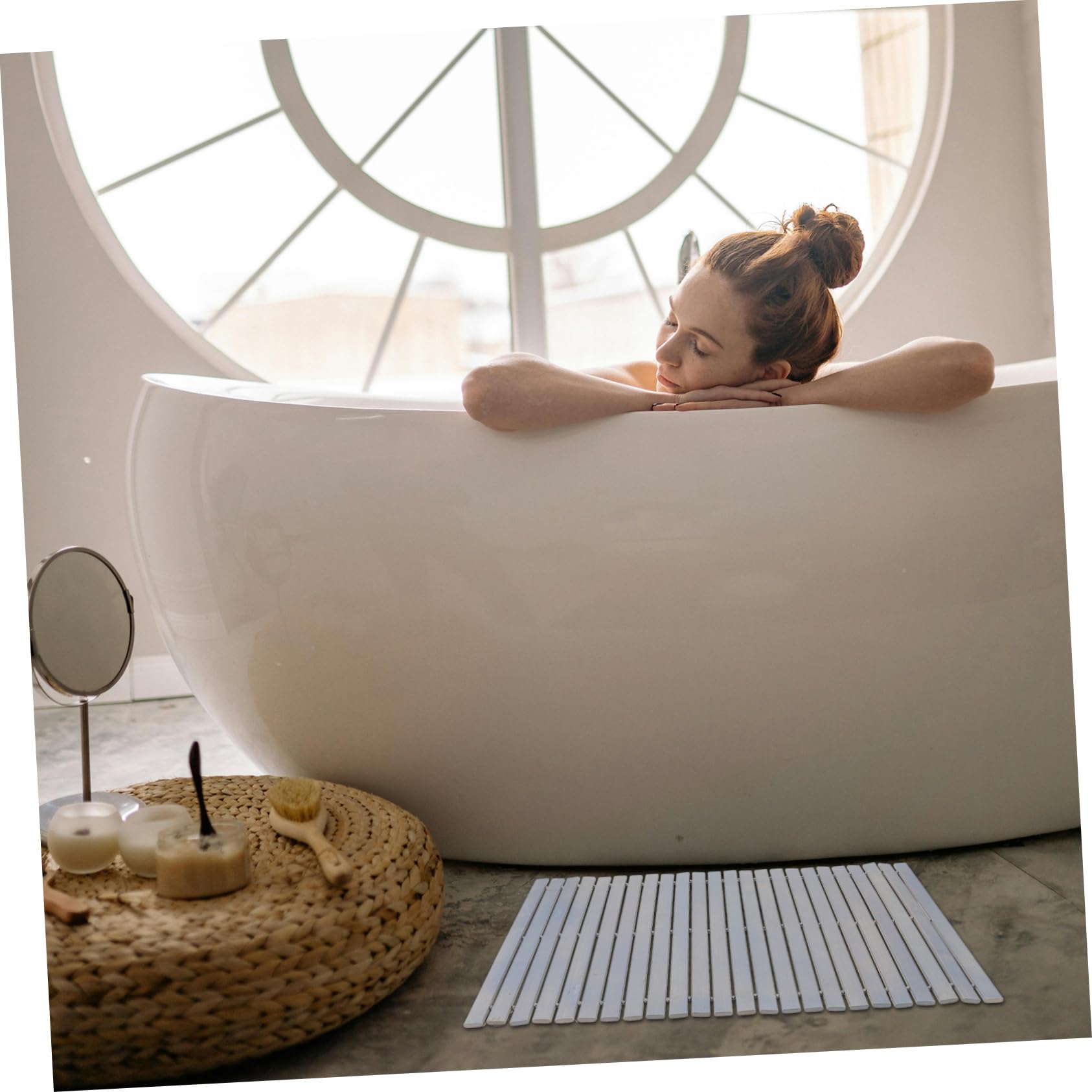Cabilock Tapis de Bain en Bambou Antidérapant pour Salle de Bain Performance Antidérapante et Design Naturel et Toilette