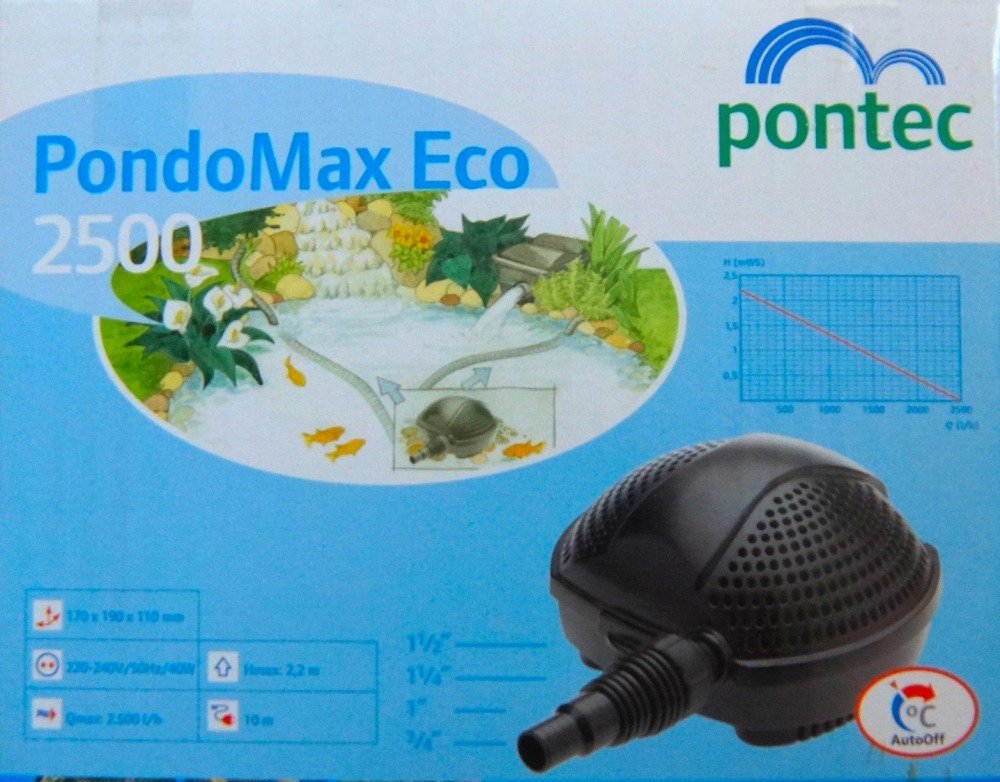 Pontec - PondoMax Eco 2500, Filtro con pompa per laghetti da giardino