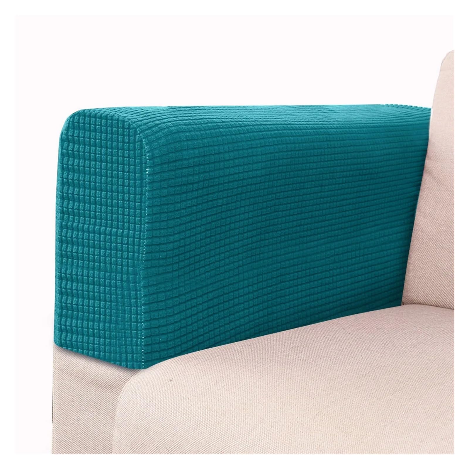 SFOIKVG Arm Covers 2pcs Couch Arm Covers Stretch Armchair Cover Polyester Solid Armrest For Sofa Anti-Stain And Washable Chair Slipcover for Sofa Chair(Lake Blue 2Pcs)