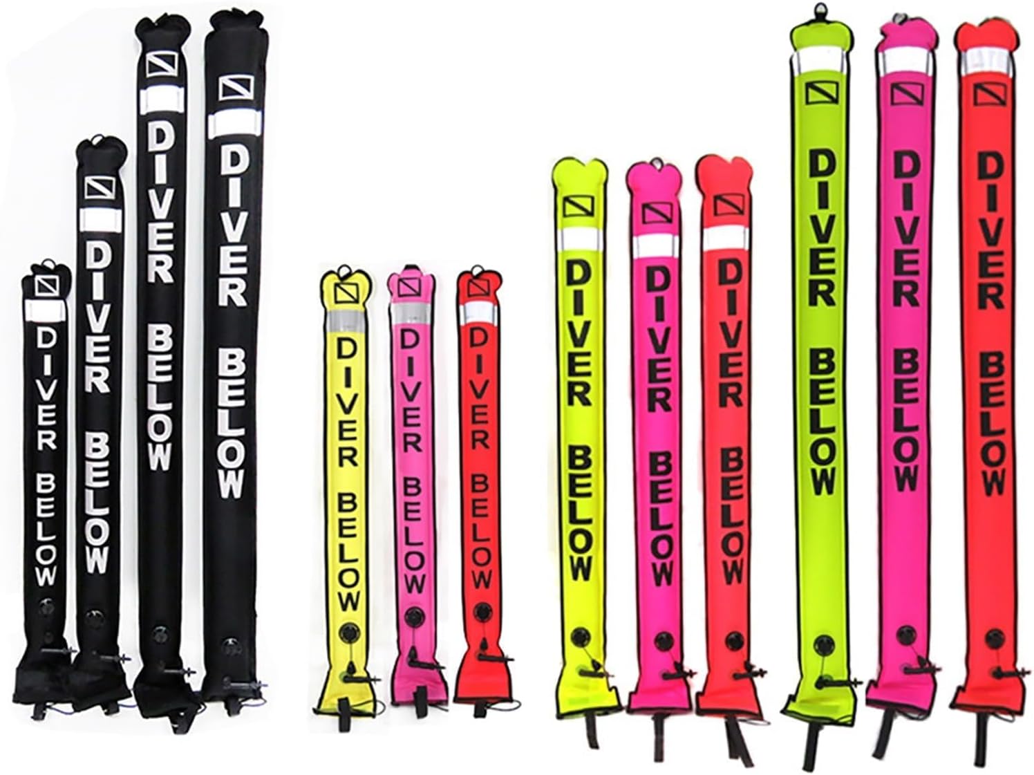 Xiangba Diving Signal Sausage Float - Enhanced Visibility Safety Buoy for Scuba Diving (1.5m Yellow)(Red,1.8 * 18cm)