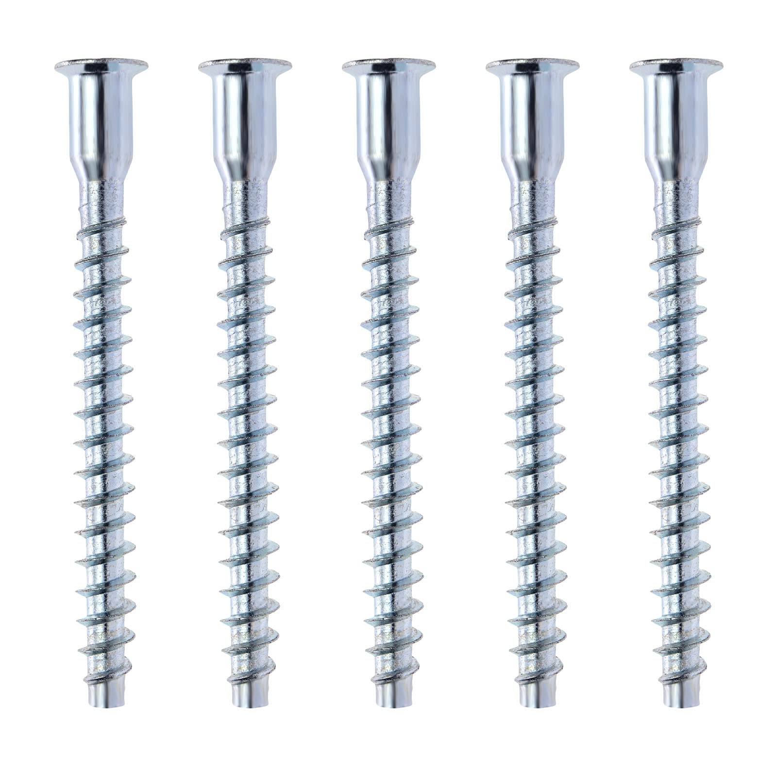 100Pcs M7x70mm Hex Socket Countersunk Head Self Tapping Connecting Screws Allen Flat Head Furniture Confirmat Screws Carbon Steel Zinc Plated 6975182583969
