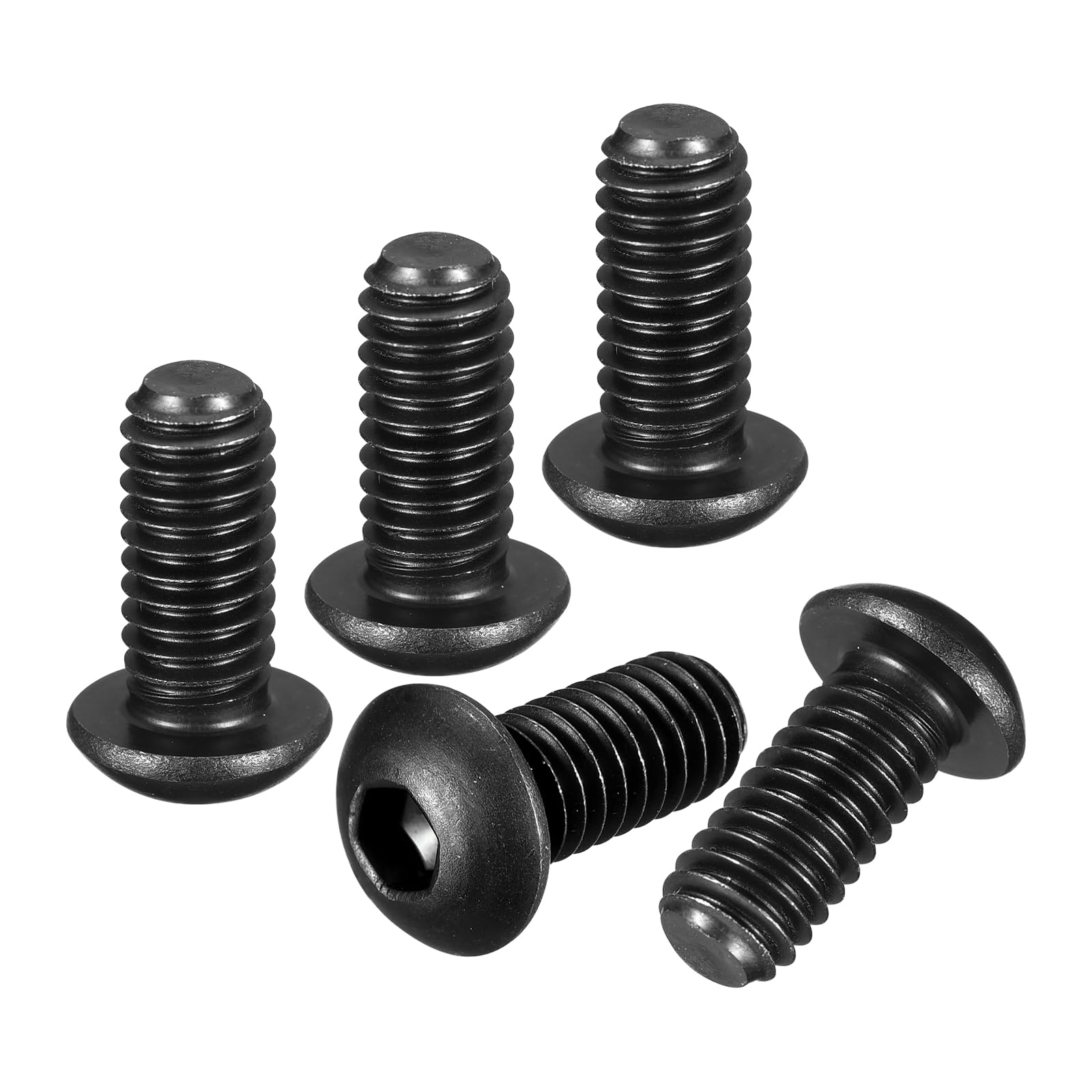 DTGN 5/16"-18x3/4" Button Head Socket Cap Screws - 40Pack - Good for Road Bicycle, Mountain Bike, Auto, Motorcycle - Carbon Steel Black Oxide - Hex Socket Drive Fasteners — image 1