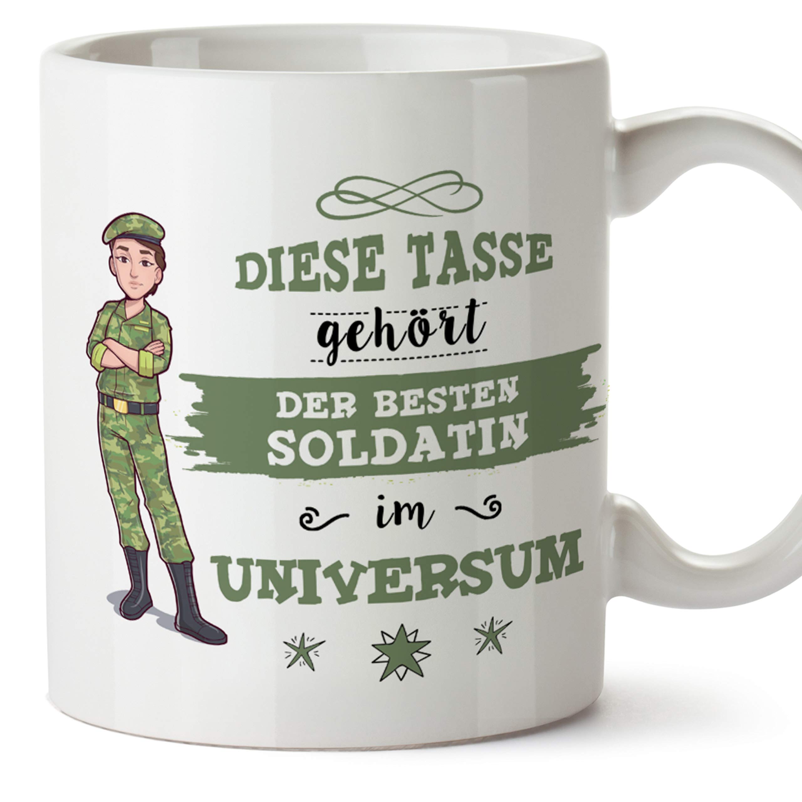 (Mug in German) Military (Woman) 350 ml Best in The Universe, Soldatin_f