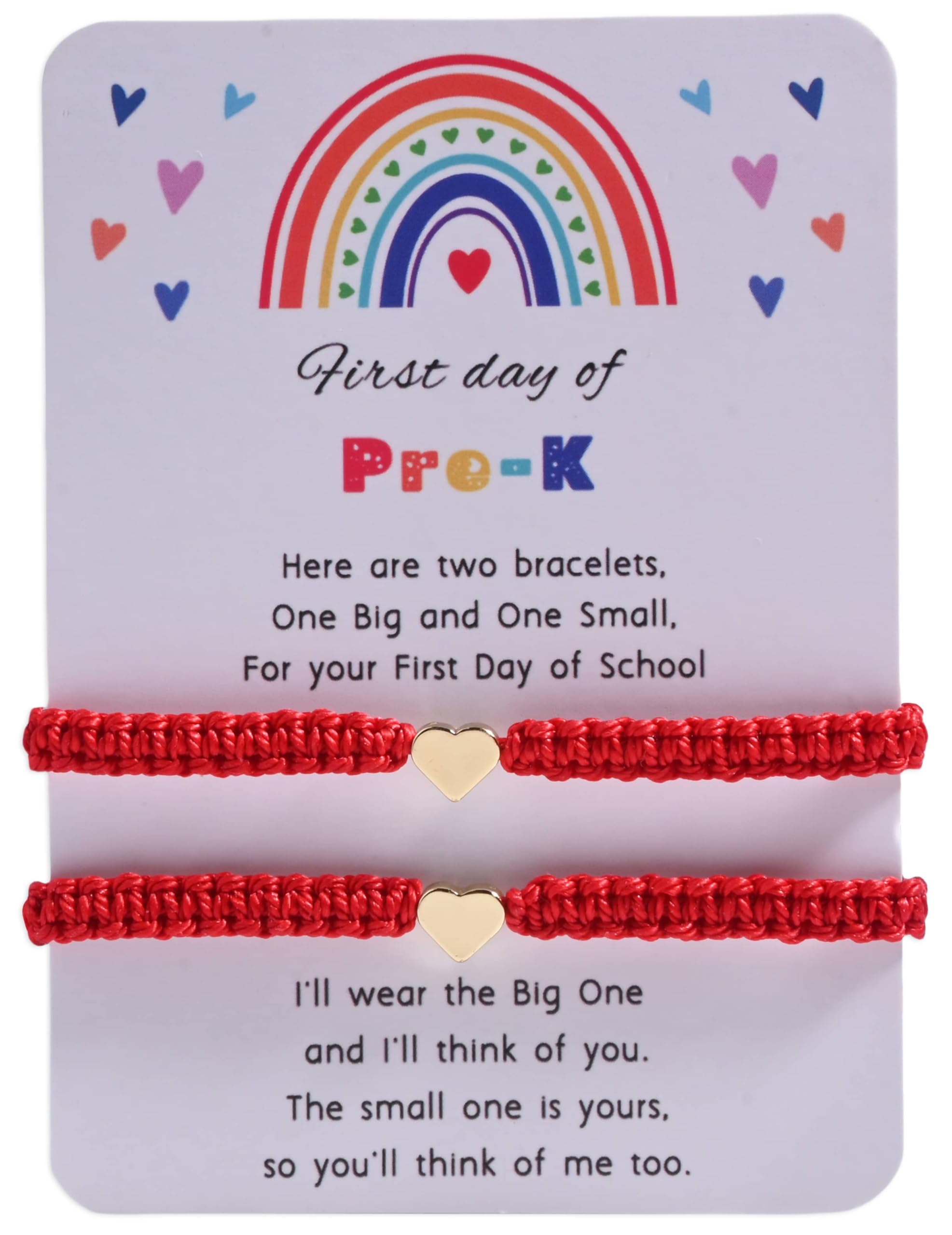 First Day Of Pre K Mommy And Me Bracelets Gifts, Back To String Matching Bracelet Set For Mom Daughter Son