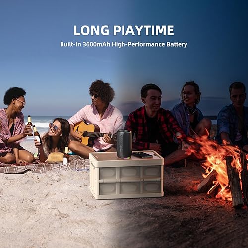 Miniatura 6 de ZEALOT Altavoz Bluetooth, altavoz inalámbrico impermeable IPX7 con sonido estéreo fuerte de 20 W, altavoces portátiles para exteriores con Bluetooth