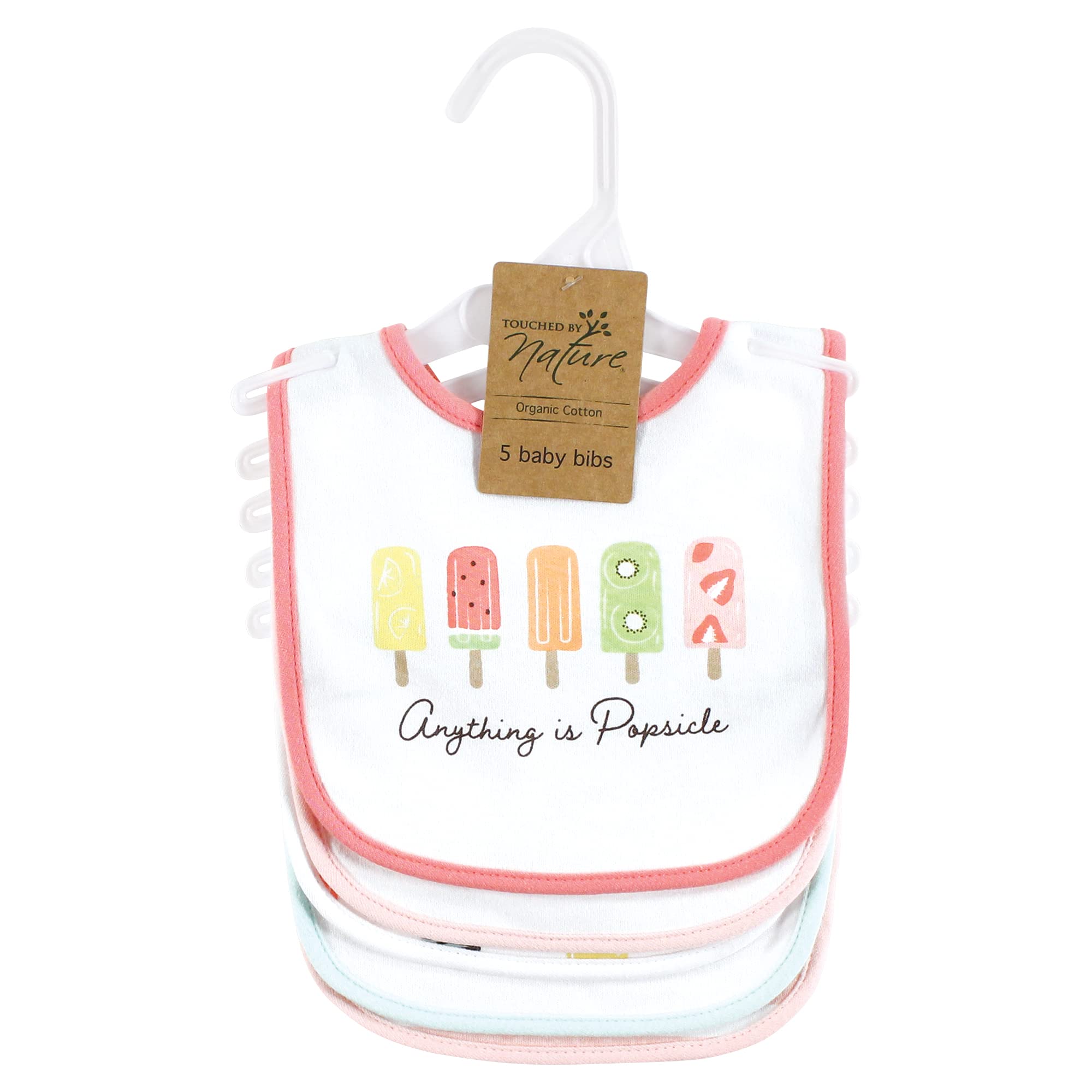 Touched by Nature Unisex Baby Lätzchen aus Bio-Baumwolle, Eis am Stiel, Einheitsgröße
