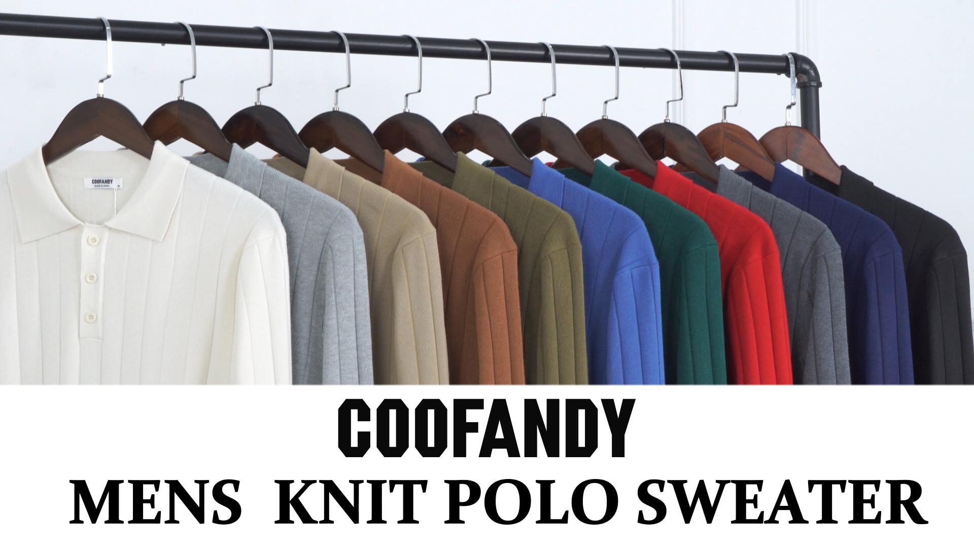 COOFANDY Mens Knit Polo Shirts Long Sleeve Casual Dress Pullover Sweater | 3 Button Polo Sweater, Old Money, Lightweight, Cozy, Daily and Social Outings, Slim Fit, S-4XL miniatura 7