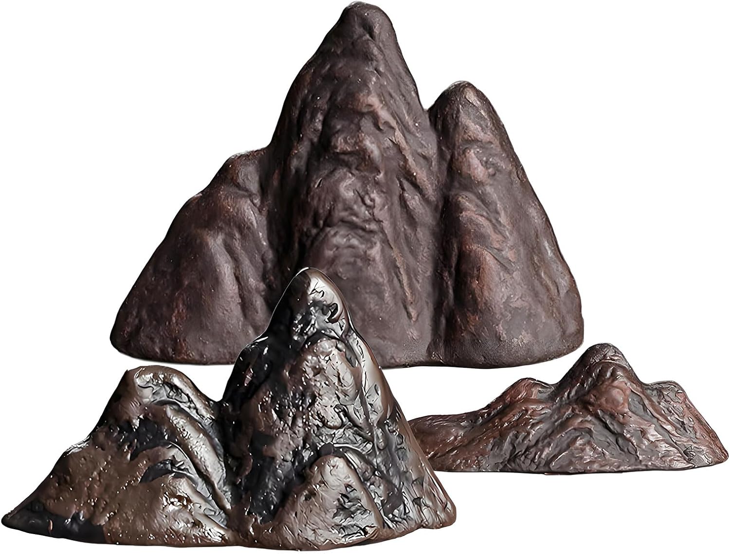 3Pcs Aquarium Micro-Landscape Mountain Rock. Mini Aquarium Mountain View. Miniature Mountain Figurines Iandscape Model. Micro Landscape Decorations for Fish Tank
