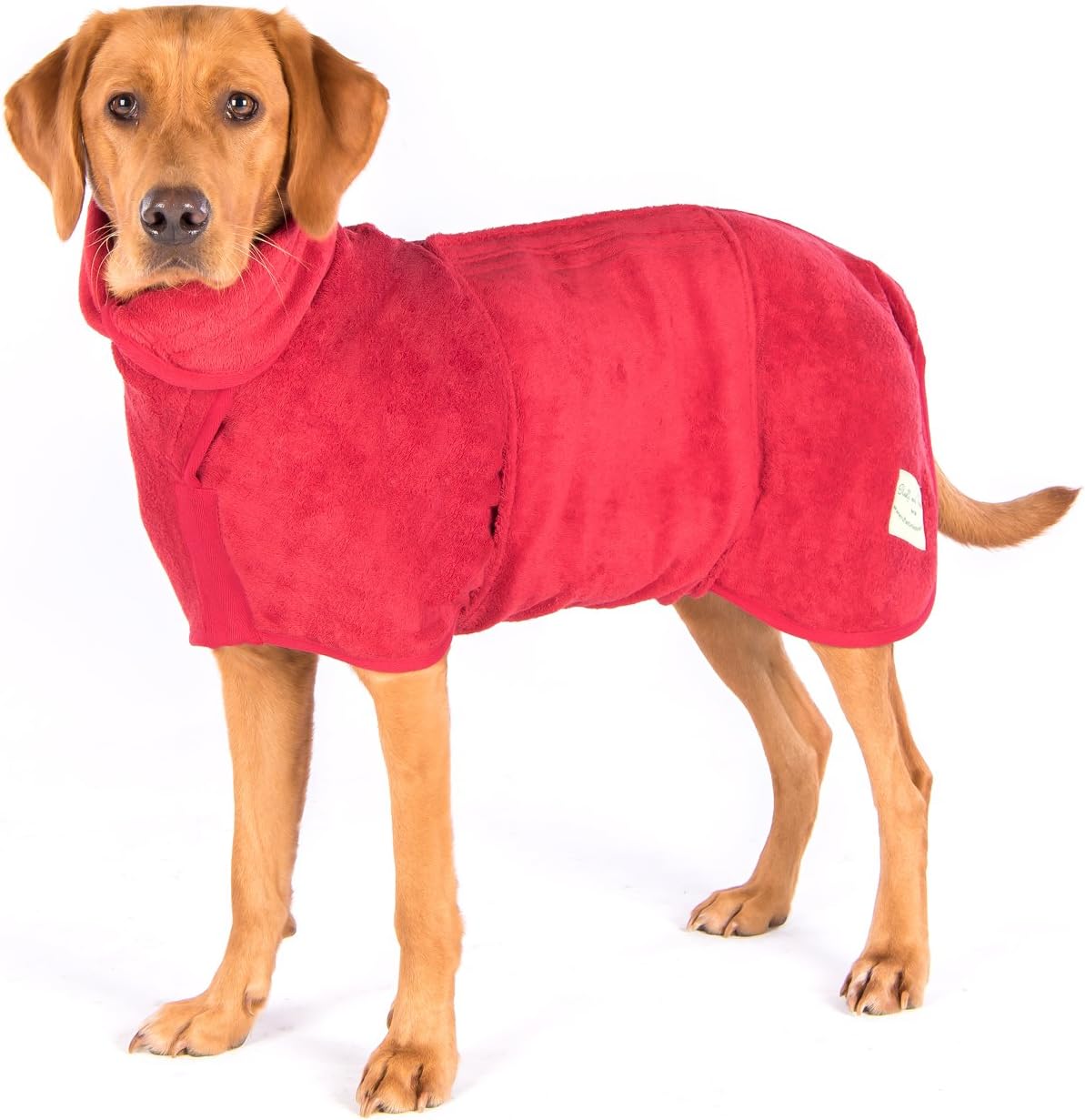 Ruff and Tumble Dog Drying Coat - Classic Collection (M, Brick Red)
