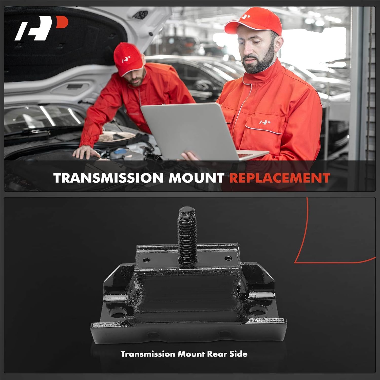 A-Premium Rear Side Transmission Mount Compatible with Chevrolet Silverado 2500 3500 HD 2011-2019 & GMC Sierra 2500 3500 HD 2011-2019, 6.0L, RWD