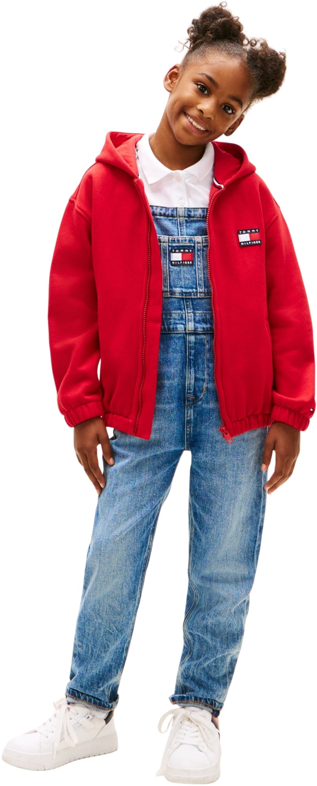 Tommy Hilfiger Felpa con Cappuccio e Zip Unisex-Adulto