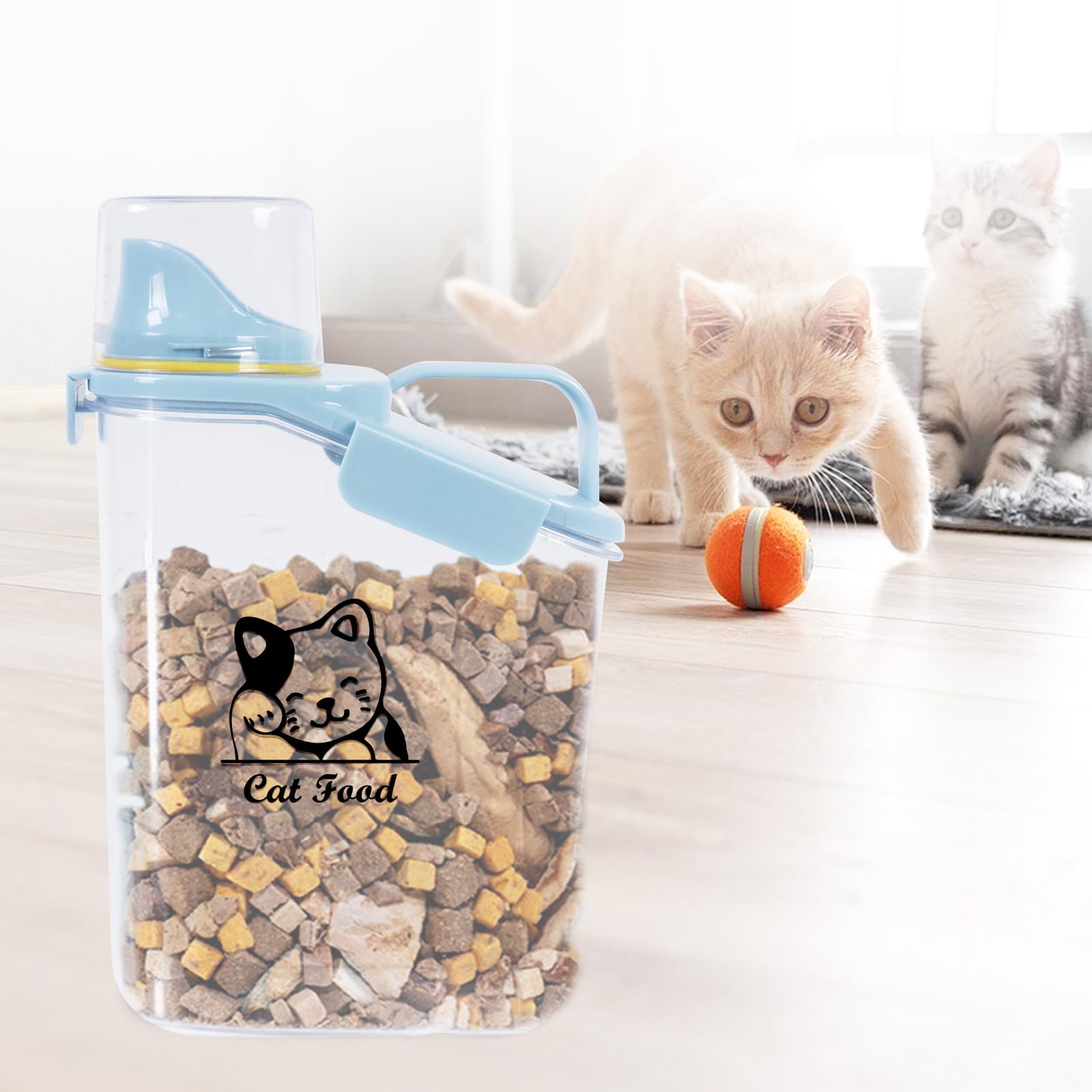 Contenitore Crocchette Per Gatti 2,8L - Ermetico, Senza BPA, Con Misurino, Portatile Per Viaggi - Foto 5