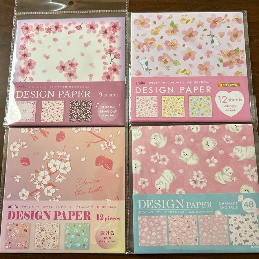 Amazon.co.jp: デザインペーパー.桜.セリア.amifa.キャンドゥ.さくら柄