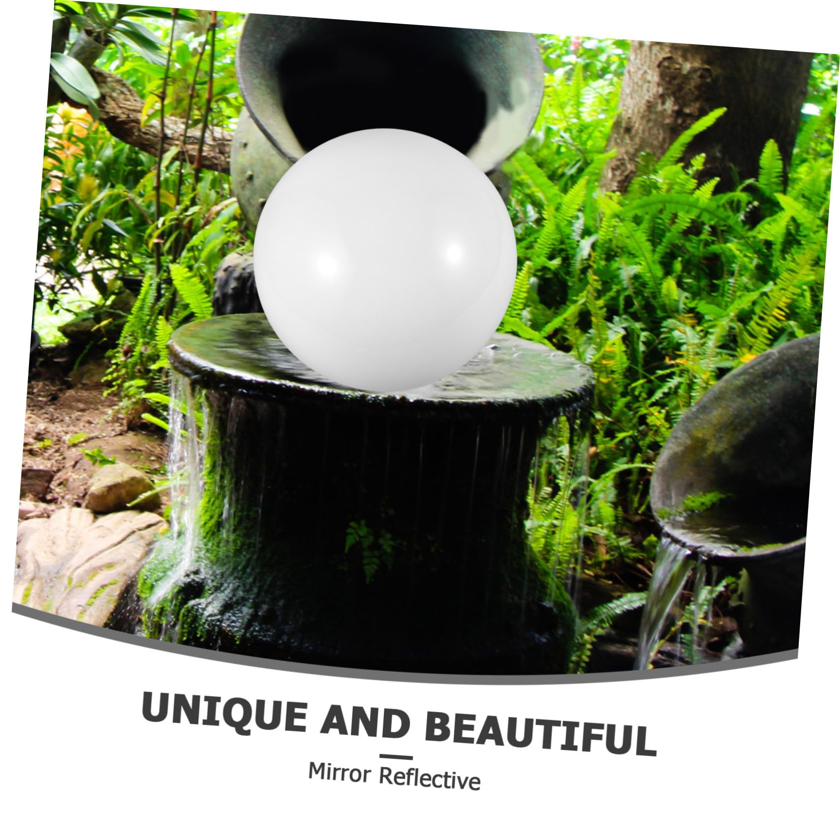 BESPORTBLE Boule De Regard Miroir Acier Inoxydable Boule Réfléchissante Décorative pour Jardin Pelouse Ou Intérieur Ornement De Globe De Contemplation