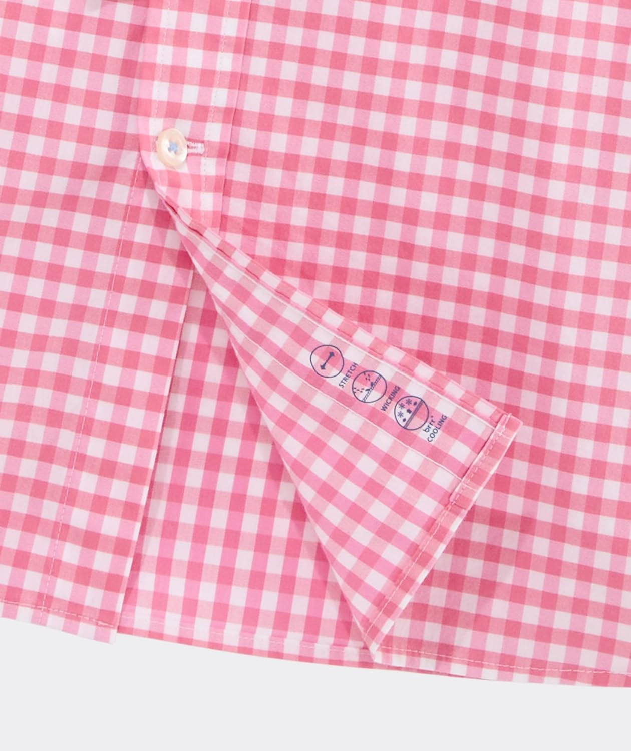 Vineyard Vines Men's Lemon Shark Gingham Featherweight Performance Shirt