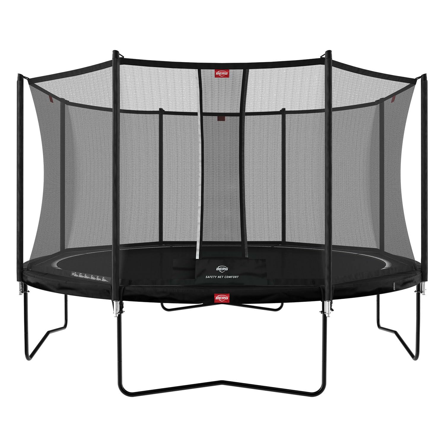 BERG Toys Rundtrampolin Favorit Regular 380 Black mit Sicherheitsnetz Comfort