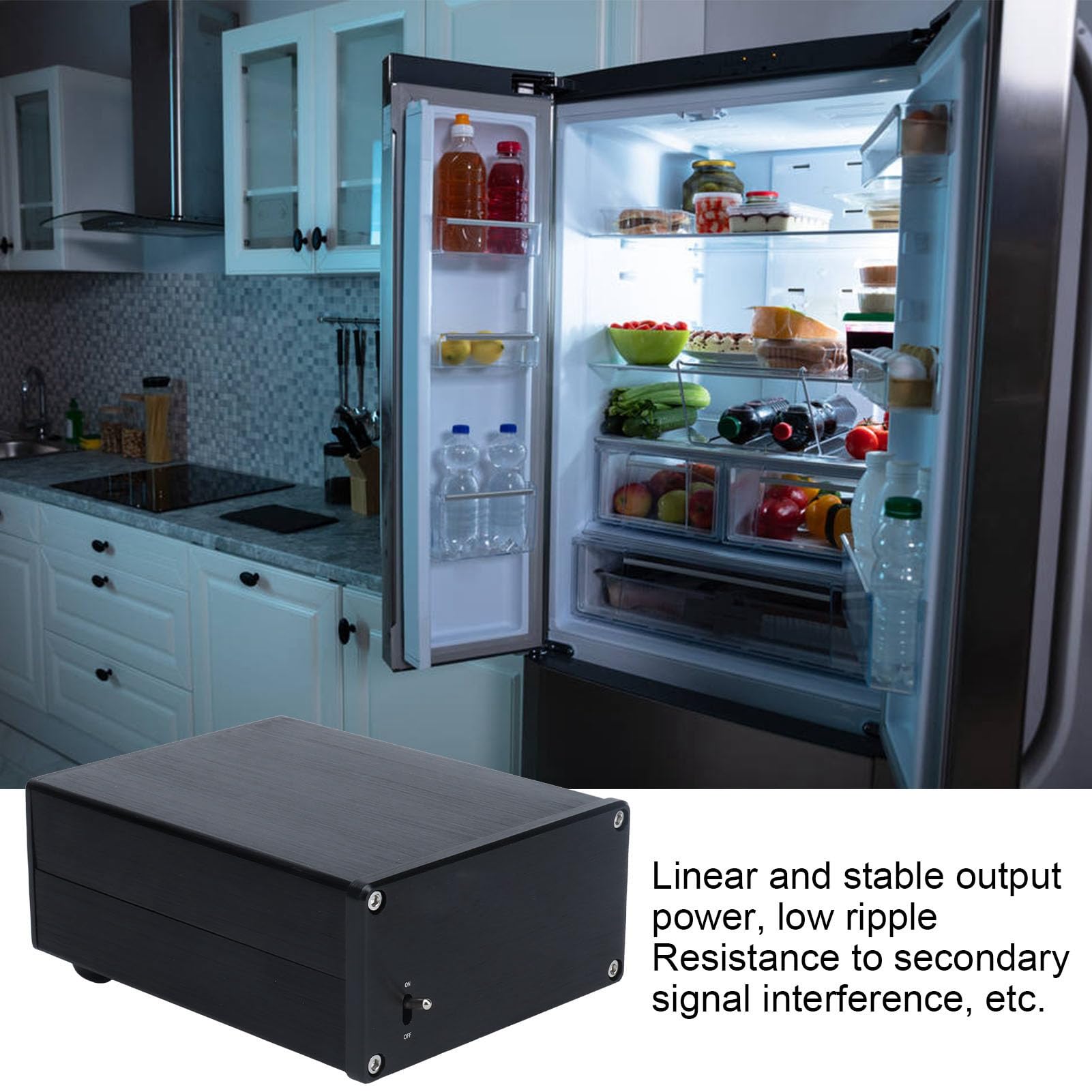 Alimentatore con Regolazione Lineare 25 W, Corrente Costante, Basso Rumore, Materiale in Lega di Alluminio, Ideale per Interruttori, Umidificatori D'aria (12V)
