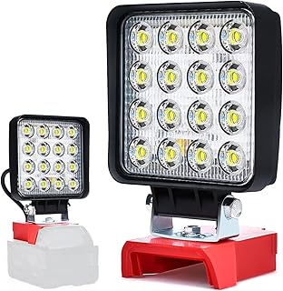 LED Work Light for Milwaukee 18v for flashlight 48W 3000 Lumen Battery Powered Light Cordless Portable Flashlight Job Site Work Light for Emergencies, Camping, Outdoor with 16 lamp beads QSDXNYDC
