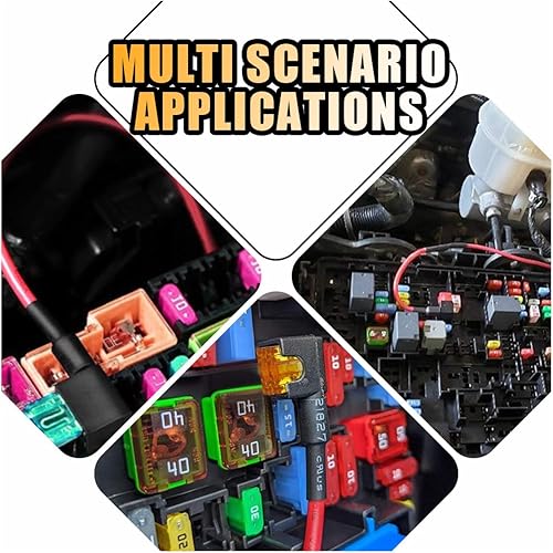 Miniatura 10 de Fusible de circuito adicional de automóvil de 12 V, adaptador de grifo de fusibles automotriz, soporte de fusibles de hoja ATO mini ATM, juego de