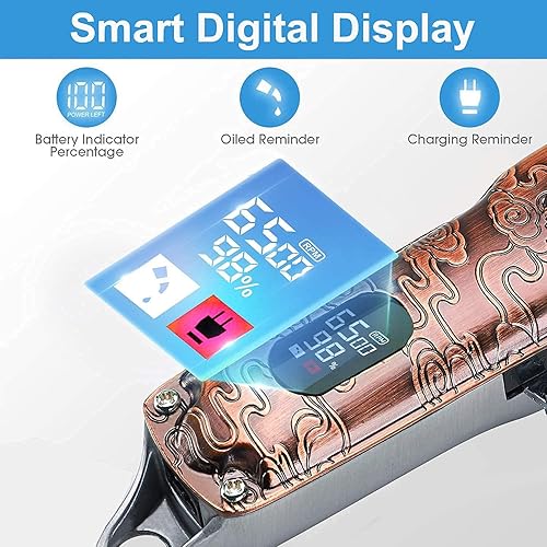 Miniatura 24 de Juego de cortapelos profesional para hombres, afeitadoras eléctricas de aluminio para hombres, kit de peluquería y recortadora con estuche de viaje