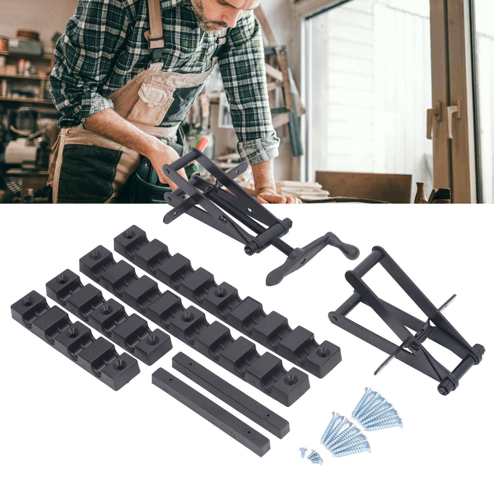 4 -drogi uwalnianie ciśnienia Zacisk Aluminium Drewniane drewniane panele narożne System mocowania zacisków do obróbki drewna o regulowanej szerokości i trwałej konstrukcji