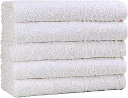 Kit Toalha Hotel/Pousada/Spa - 5 Banho - Profis - Alta Absorção (Branco Off White)