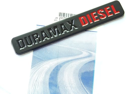 Miniatura 6 de Yoaoo Paquete de 2 insignias de emblema de camión Duramax Allison OEM compatibles con Silverado 2500 3500 Hd Sierra Cromo Rojo