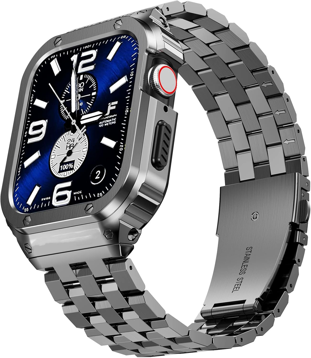 Uplink Stainless Steel Case with Band for Apple Watch Series 9 8 7