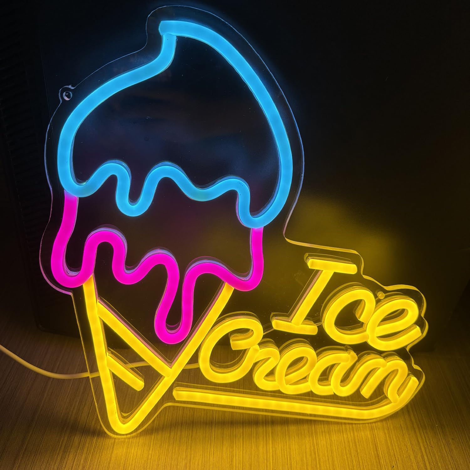 Ice Cream ネオンサイン デザート 壁掛け 店舗装飾 室内装飾 おしゃれ Ice Cream ネオンサイン デザート 壁掛け 店舗装飾 室内装飾