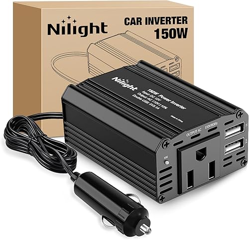Miniatura 14 de Nilight Enchufe divisor para encendedor de cigarrillos de automóvil, división de 2 vías, 1 puerto a 2 puertos de corriente continua, adaptador
