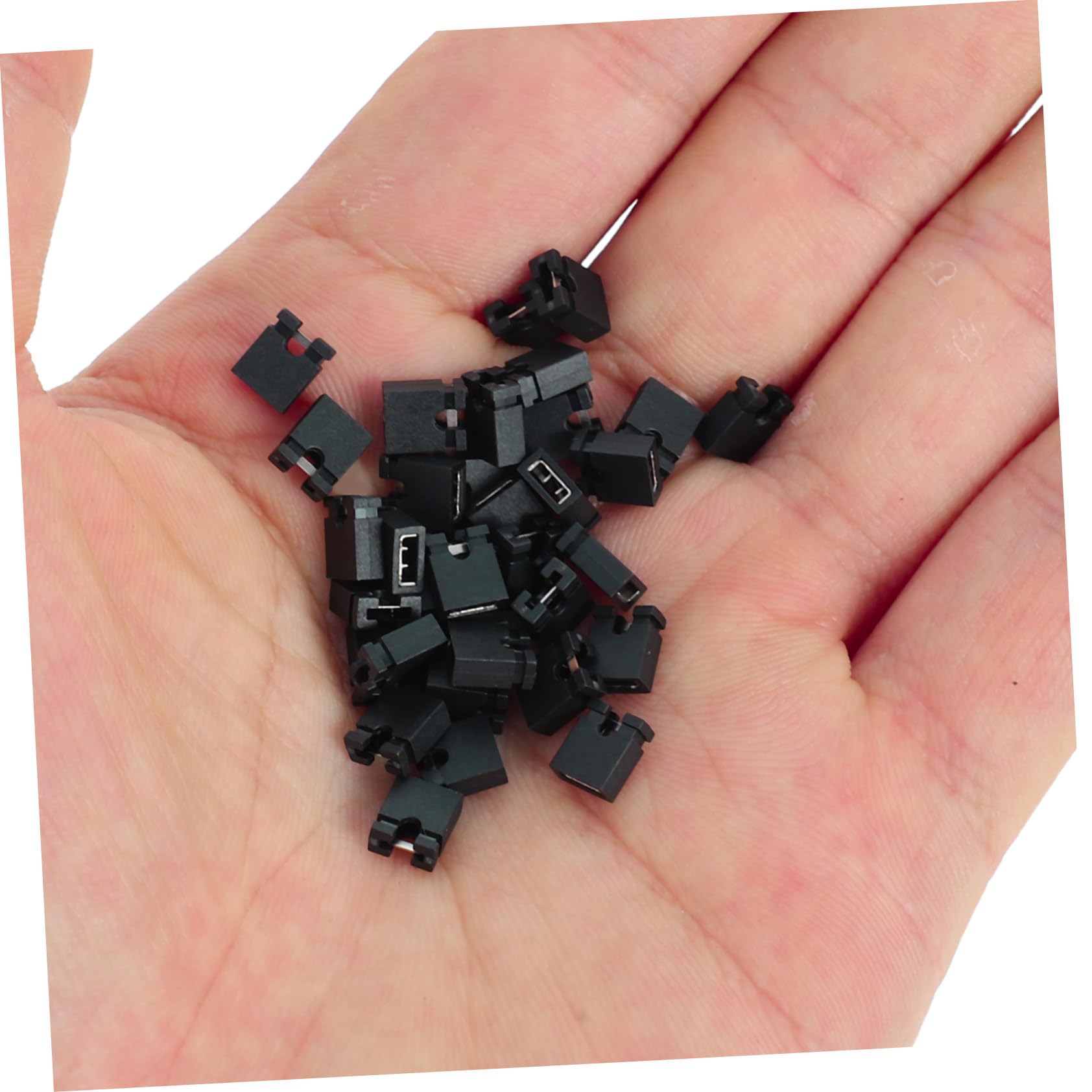 STOBAZA 100 Pièces Capuchons De Pontets Noirs Pour Shunts De Circuit Imprimé Connexion De Court-circuit Pour Projets De Bricolage Et Électronique