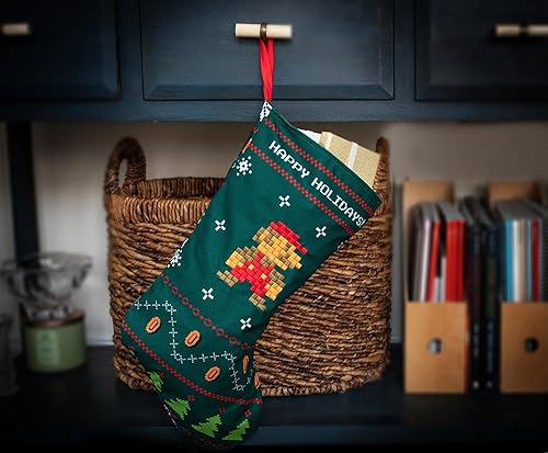 Miniatura 6 de Nintendo Super Mario Bros. Calcetines navideños bordados retro