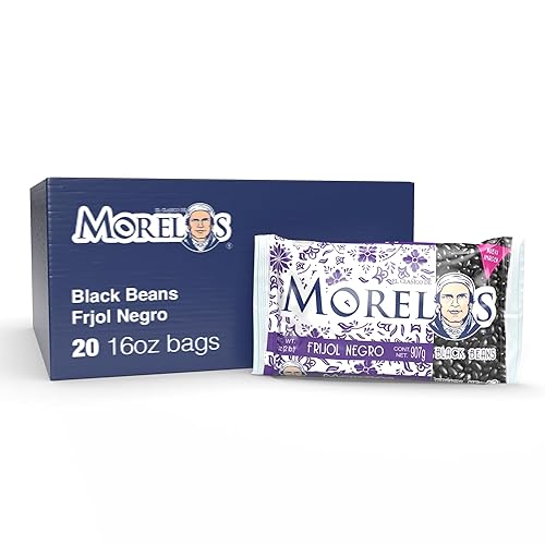 El Clasico de Morelos Frijoles negros enteros, 16 onzas (paquete de 20) disponible en Yaxa Colombia