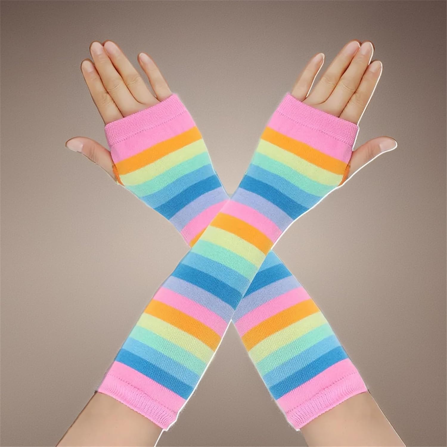 Goth Arm Warmers for Women Y2k Harajuku Punk Rock Rave Gothic Grunge