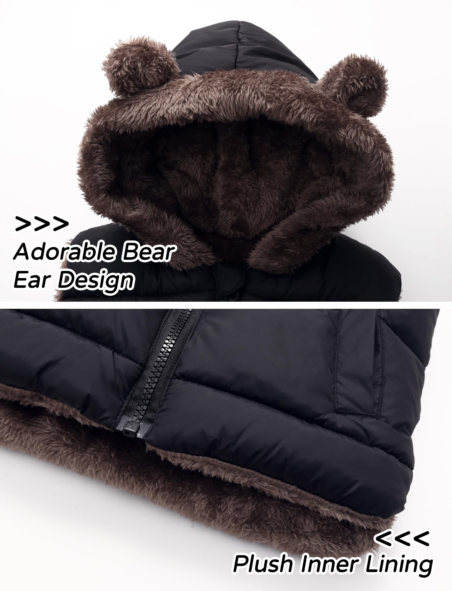 SEAUR 2024 Enfant Gilet Doudoune sans manche Vest Chaude Garçons Fille Vest Automne Hiver Zippé