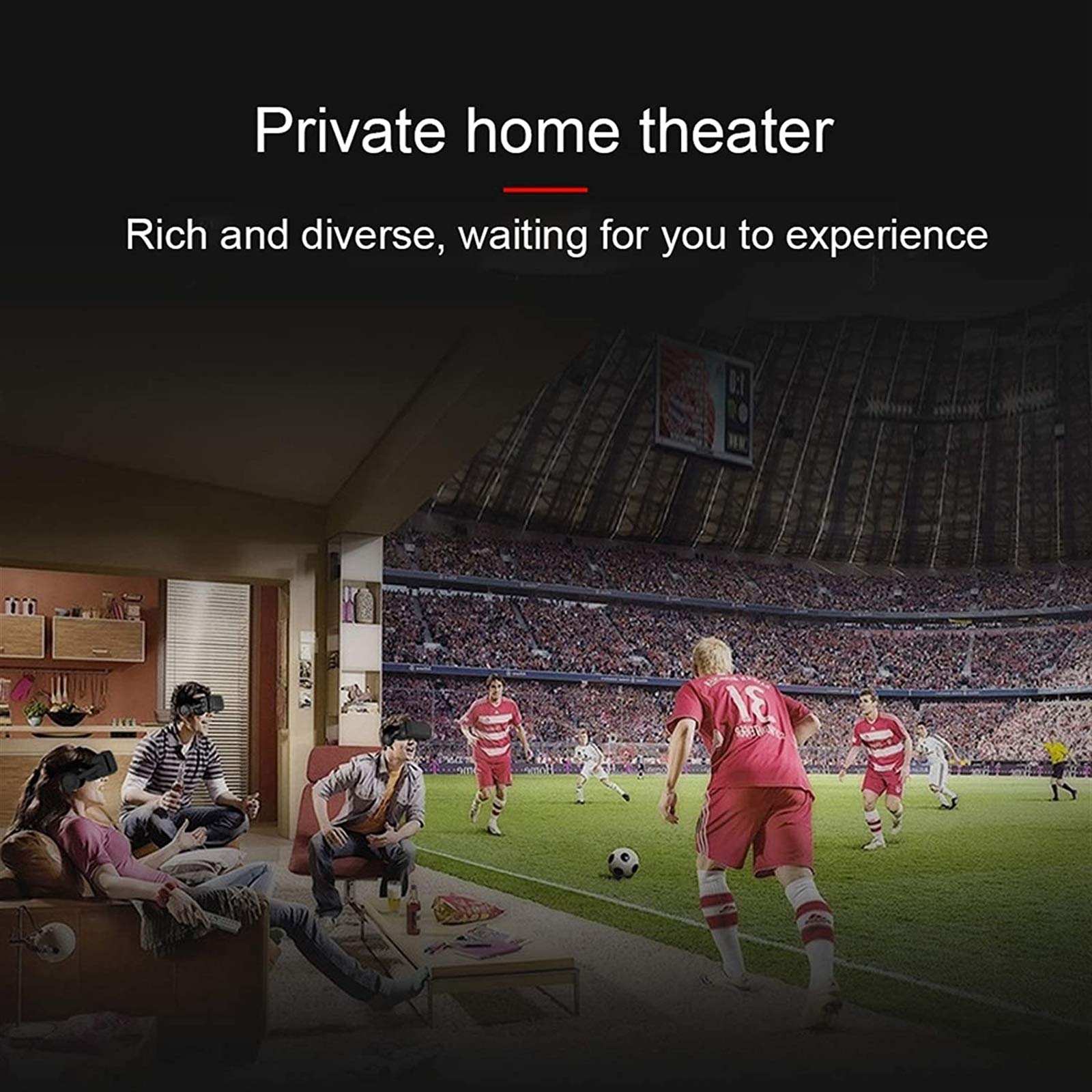 Occhiali VR 3D, Realtà Virtuale Visore, Realtà Virtuale VR Occhiali con Sportello Auricolare per Smartphone 4,7-6,0 Pollici, Regalo Perfetto di Natale e di Compleanno