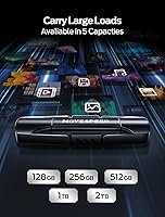 Vista 5 de MOVE SPEED Unidad USB de 128 GB, SSD externo de velocidad de lectura de 570 MB/S con doble puerto tipo C + USB 3.2 SSD portátil para iPhone serie