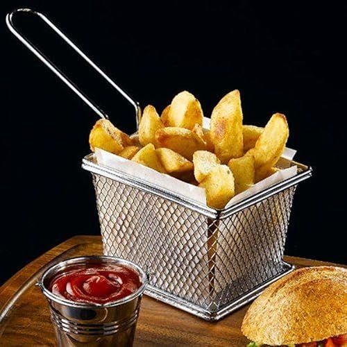 Miniatura 4 de Best Utensils Chips - Cestas de acero inoxidable para freidora, colador para servir alimentos, herramienta de cocina, cesta de papas fritas (pequeña