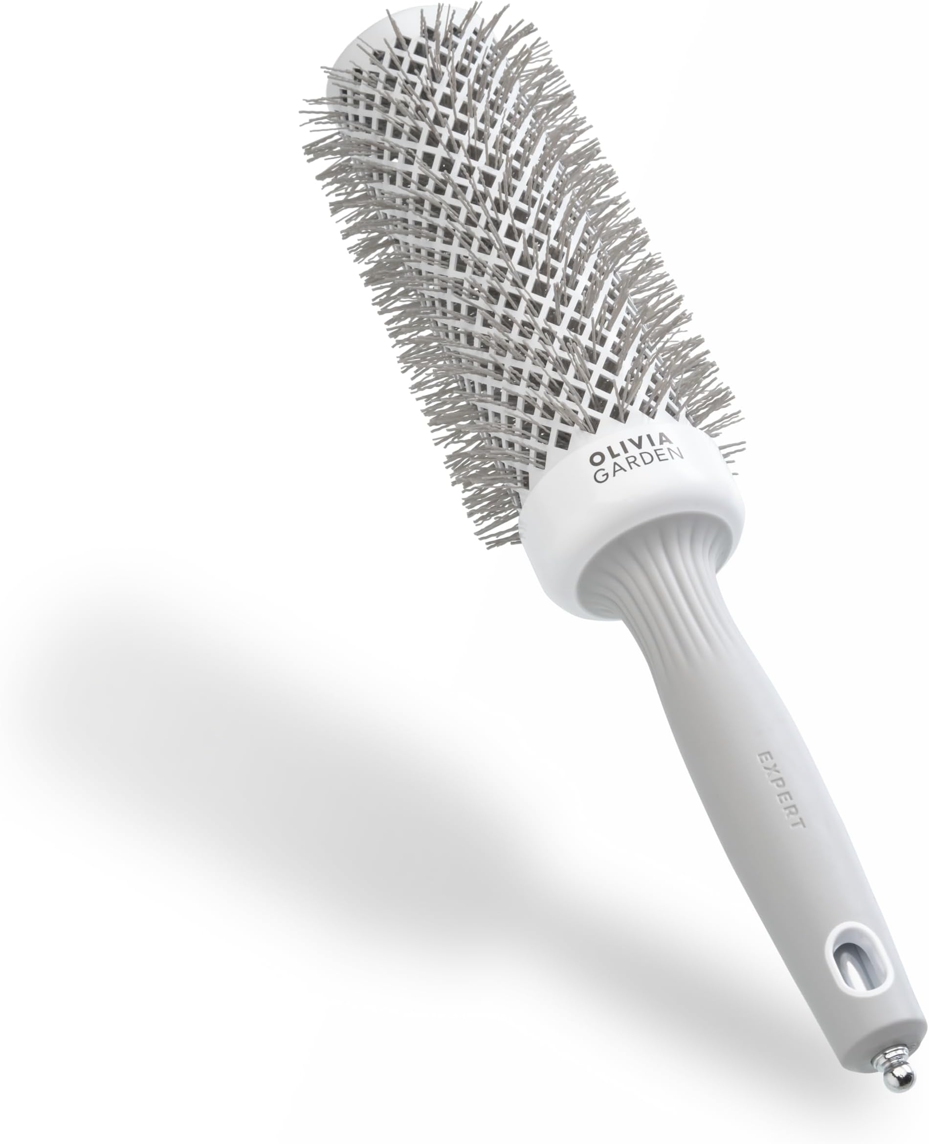 Olivia Garden Expert Blowout Speed – Ceramic Coated Round Brush with Extra Long Barrel for 25% Faster Blowouts