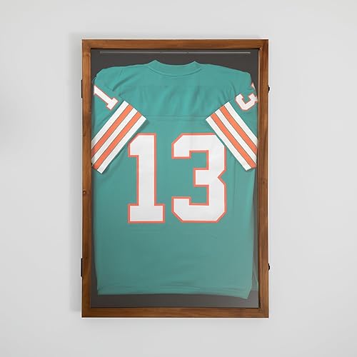 Miniatura 2 de Flash Furniture Banks - Estuche de exhibición de jersey, tubo de PVC colgante, parte trasera forrada de terciopelo, inserto de hoja de espuma,