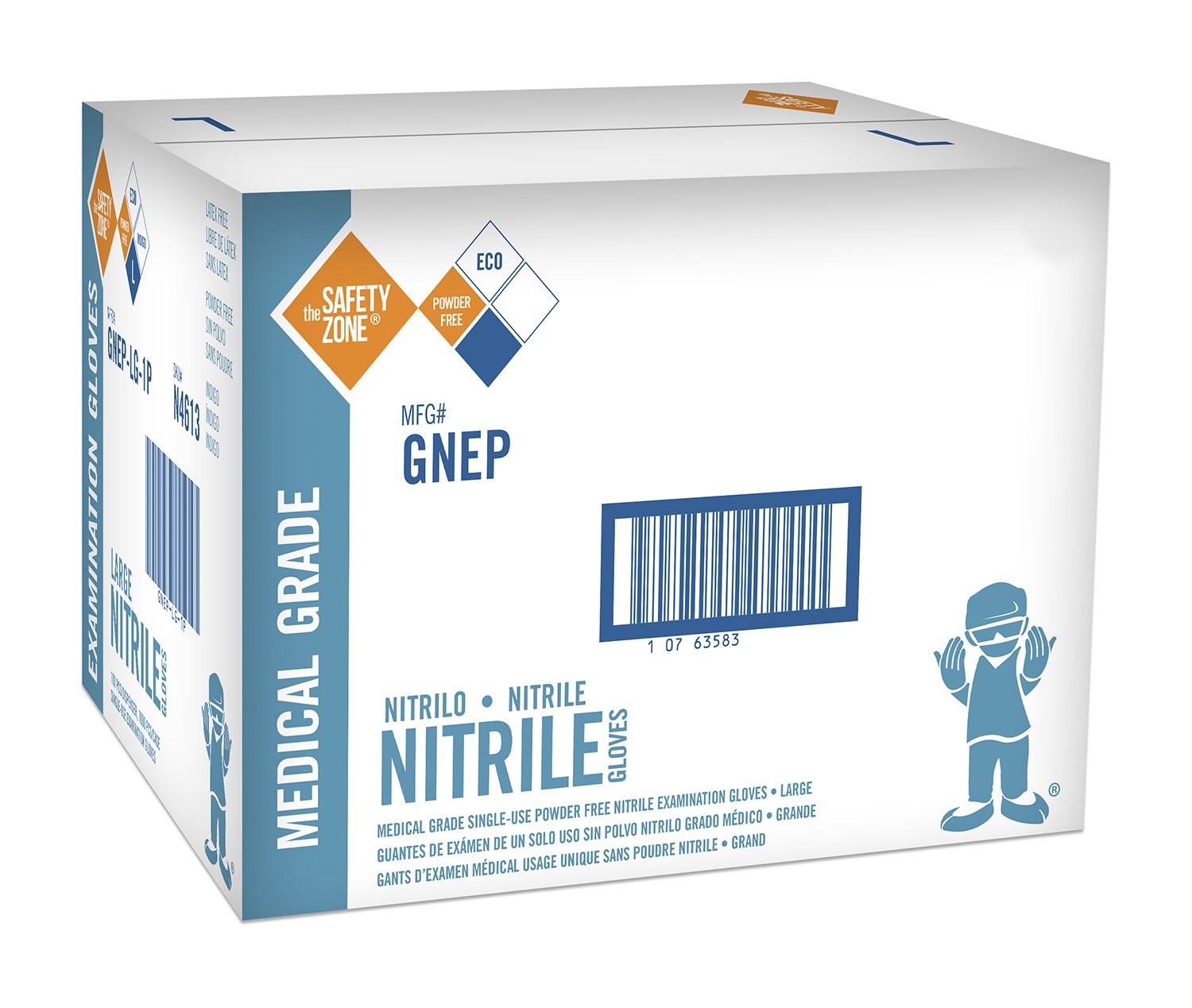 Black Nitrile Exam Gloves - Medical Grade, Disposable, Powder Free, Latex Rubber Free, Heavy Duty, Textured, Non Sterile, Work, Medical, Food Safe, Cleaning, Wholesale, Size Large (Case of 1000)