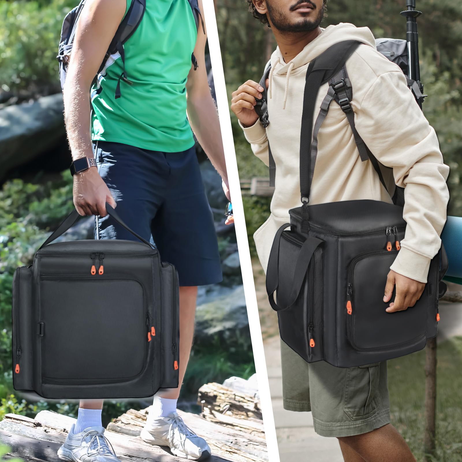 Étui de transport compatible avec JBL Partybox Encore Essential/Essential 2, sac fourre-tout de voyage avec bandoulière et poches pour microphone, chargeur, câble et accessoires
