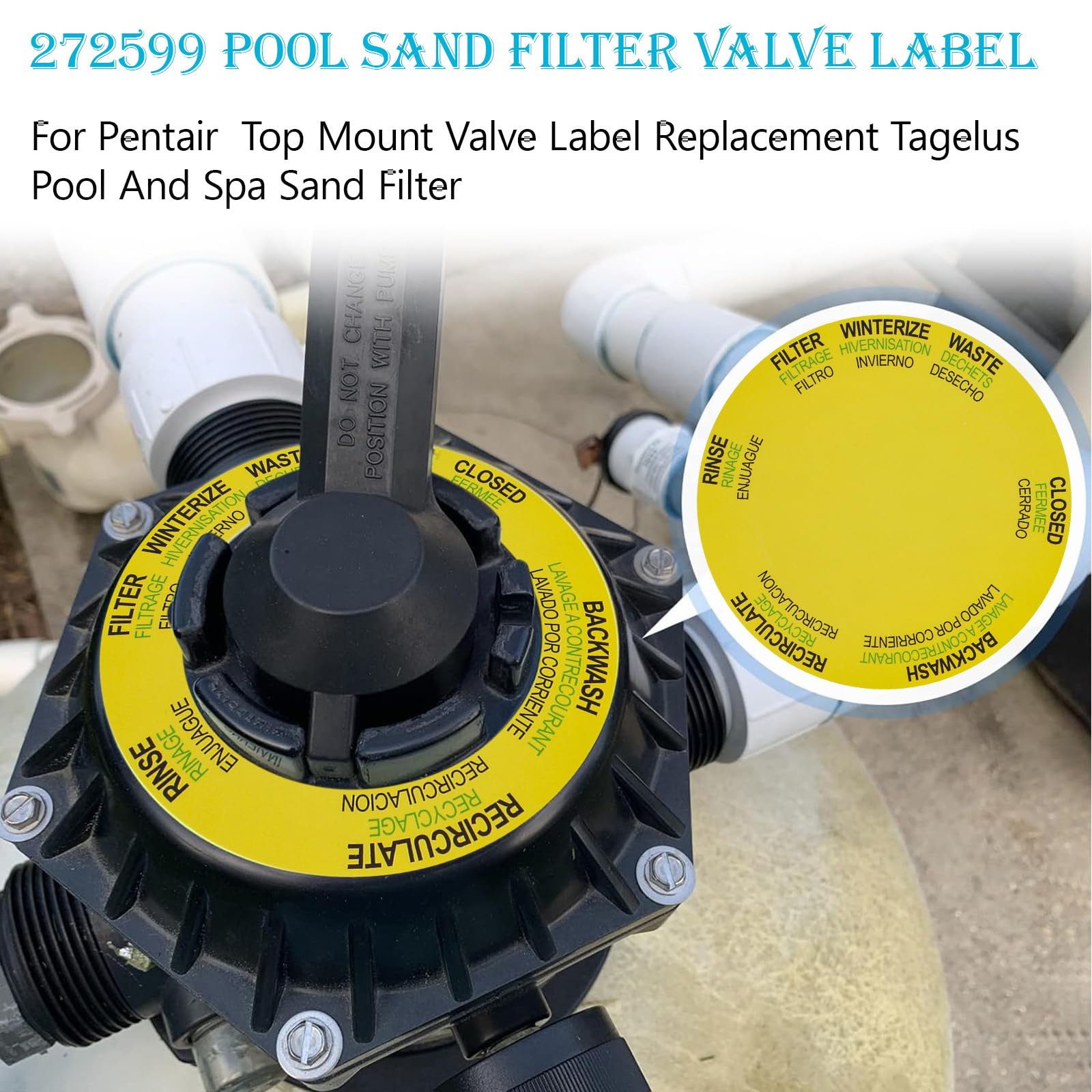 Amazon.com: EAORBD 272599 Pool Sand Filter Valve Label for Pentair