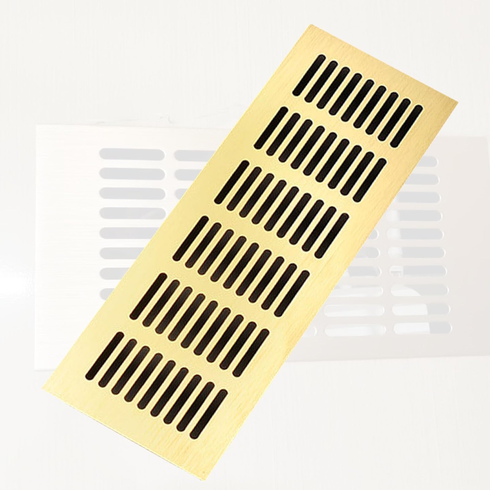Rückluftfiltergitter aus Aluminiumlegierung, dekorative Lüftungsgitter für Schrankmöbel, inklusive Befestigungsschrauben, Schuhschrank-Belüftungsgitter