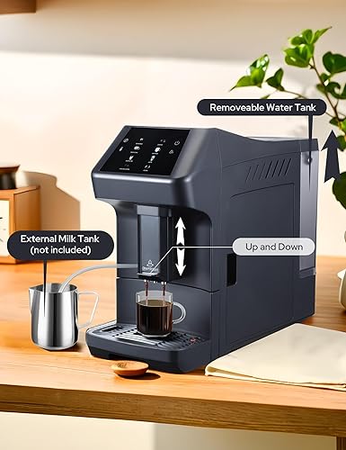Miniatura 5 de Cafetera totalmente automática con molinillo de 3 niveles incorporado, máquinas de café expressocapuchinolatteamericano, con función de