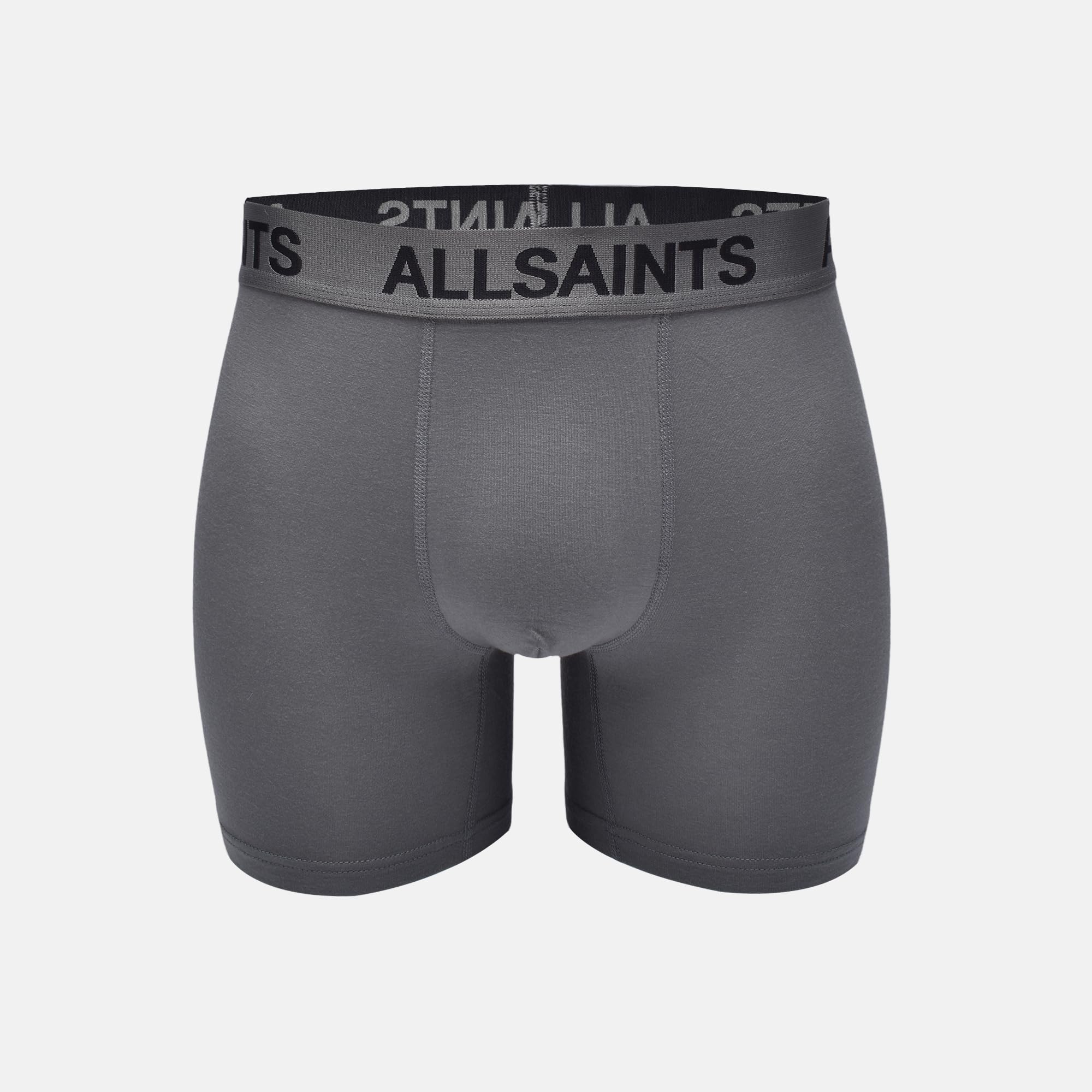 Bóxers para Hombre Allsaints con Bolsa contorneada, confeccionados en una Mezcla de Modal y Nailon Reciclado. Ropa Interior Masculina en Tonos Gris y Multicolor. Pack de 3 Unidades.