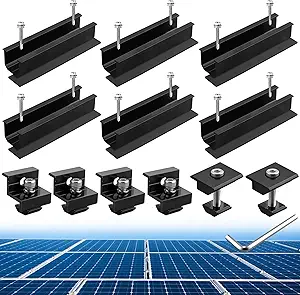 Anbte 6Pcs Solar Panel Mounting Kit, Aluminium 4.72
