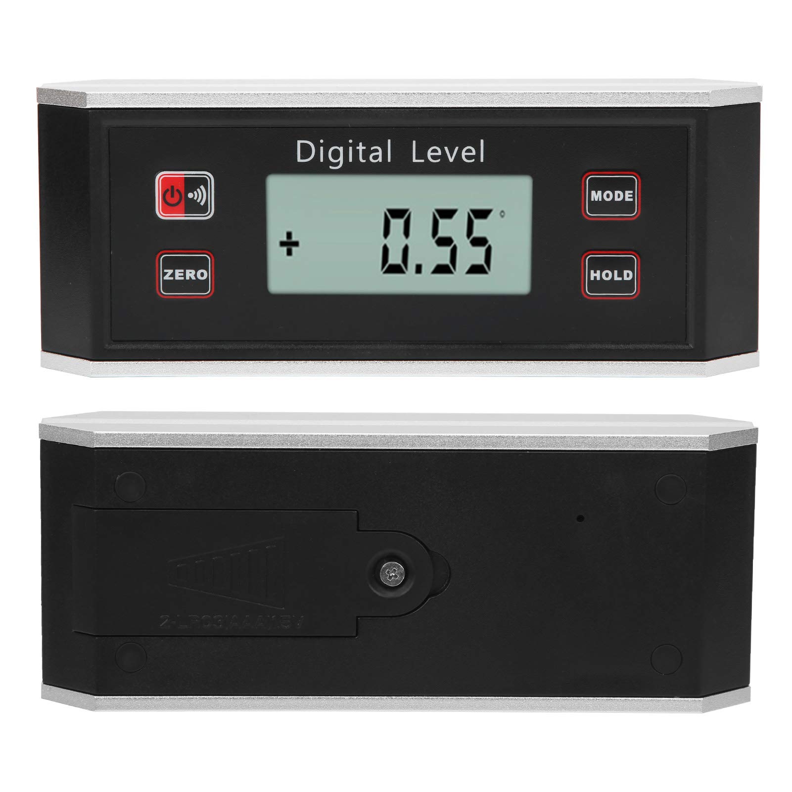Hidyliu Inclinómetro de Nivel Digital con Adsorción Magnética, Transportador de Calibre de ángulo con Pantalla LCD Grande para Medición de Inclinación y de un Eje