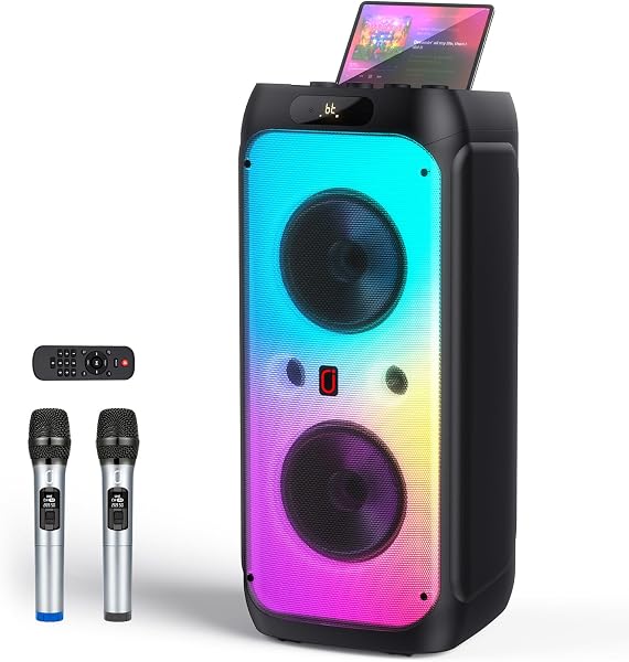JYX Karaoke Machine with Dual 8 inch Subwoofers