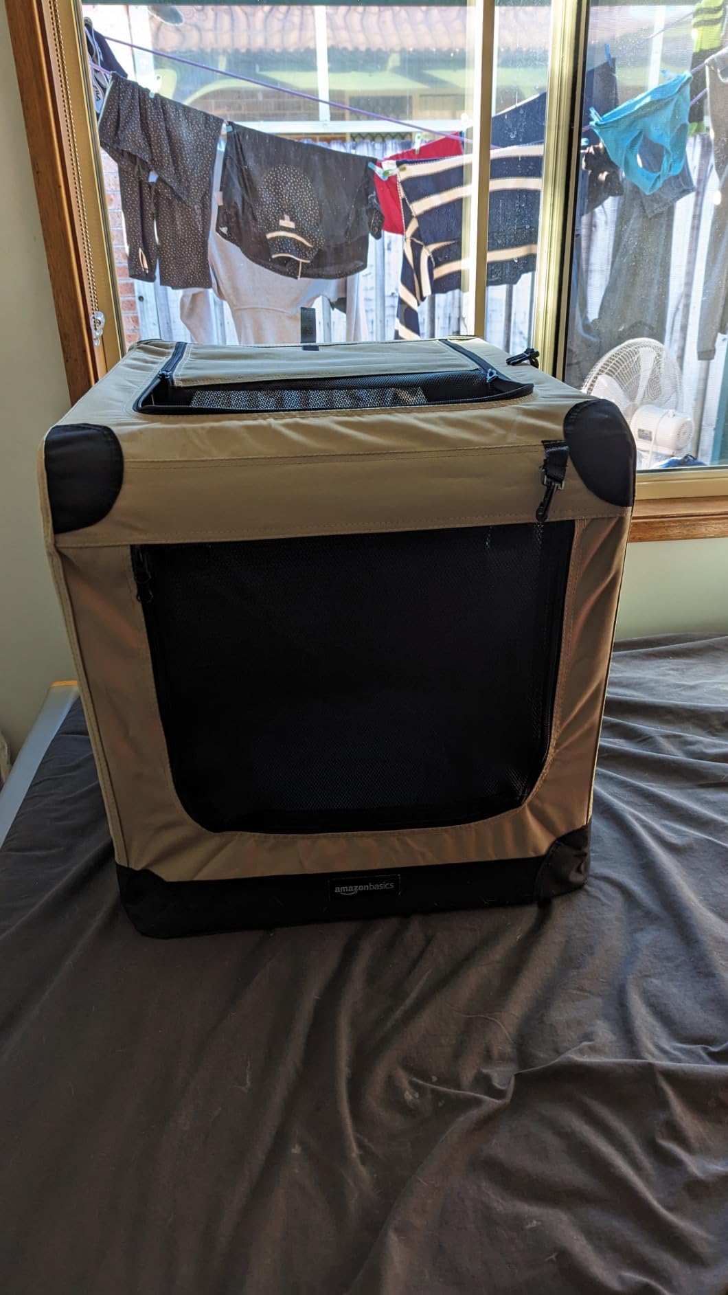 Amazon Basics 2Door Collapsible SoftSided Folding Soft Dog Travel